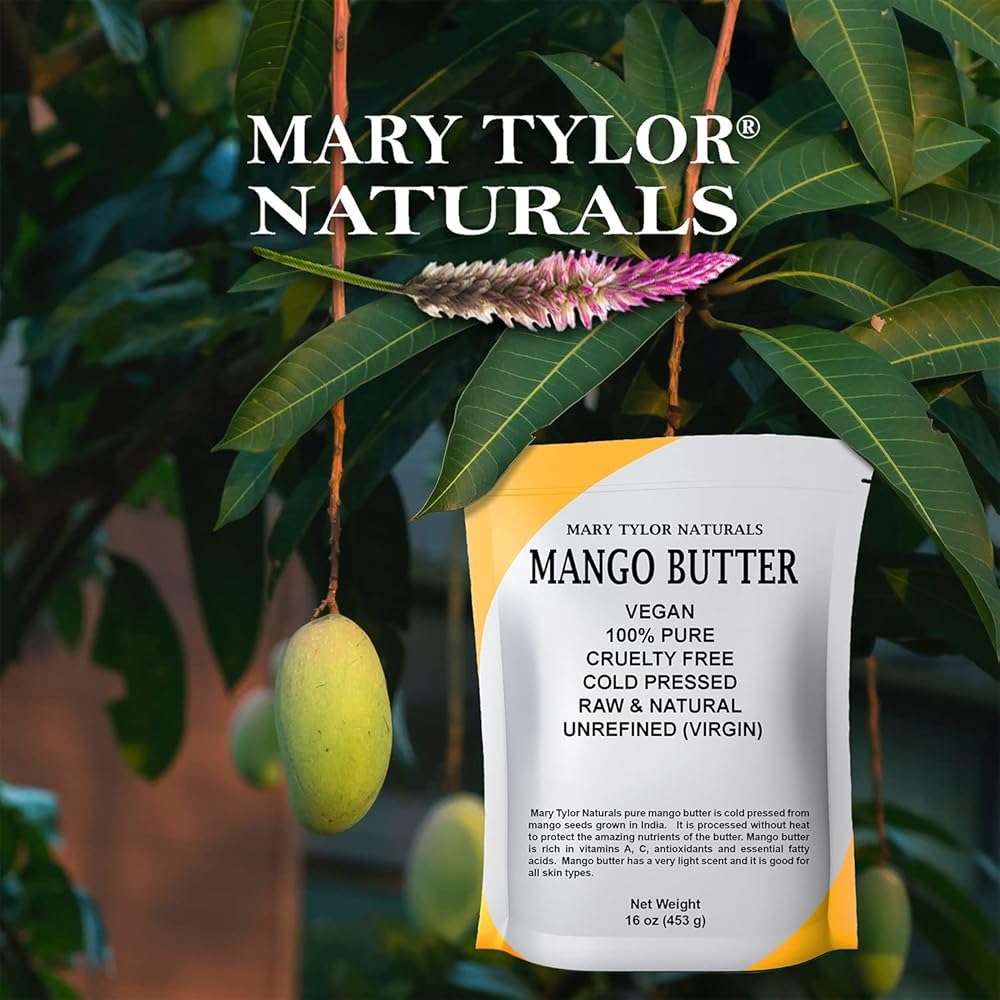 Mary Tylor Naturals Mango Butter 1 lb Cold Pressed, Unrefined,Raw Pure Mango Butter — - Image 3