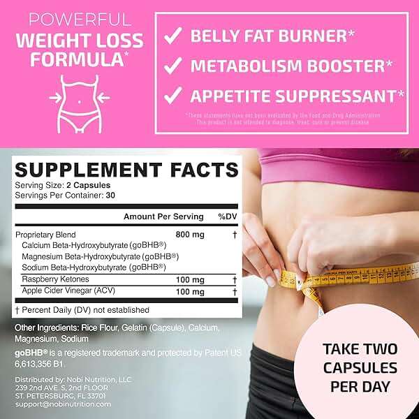 Weight Loss Pills for Women | Fat Burners for Women | Metabolism Booster for Weight Loss Supplement with Raspberry Ketones | Appetite Suppressant, Stomach Fat Burner & Weightloss Diet Pills | 60 Ct - Image 4