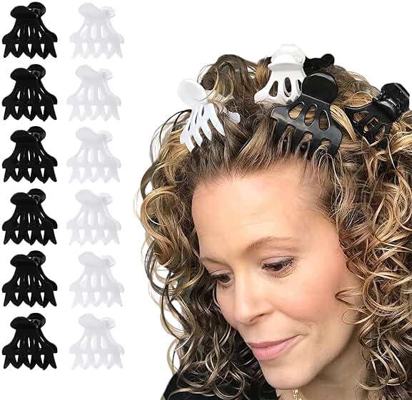 Curl Keeper Claw Clips for Thick & Thin Hair, Roller Jaw Clamps (12-Pack) - Wide Teeth Large Hair Clips for Women - Supports & Creates Volume - Hair Styling Accessories are Lightweight & Easy Clean - Image 1