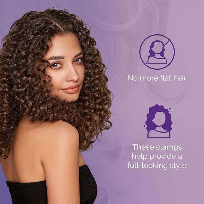 Curl Keeper Claw Clips for Thick & Thin Hair, Roller Jaw Clamps (12-Pack) - Wide Teeth Large Hair Clips for Women - Supports & Creates Volume - Hair Styling Accessories are Lightweight & Easy Clean - Image 3