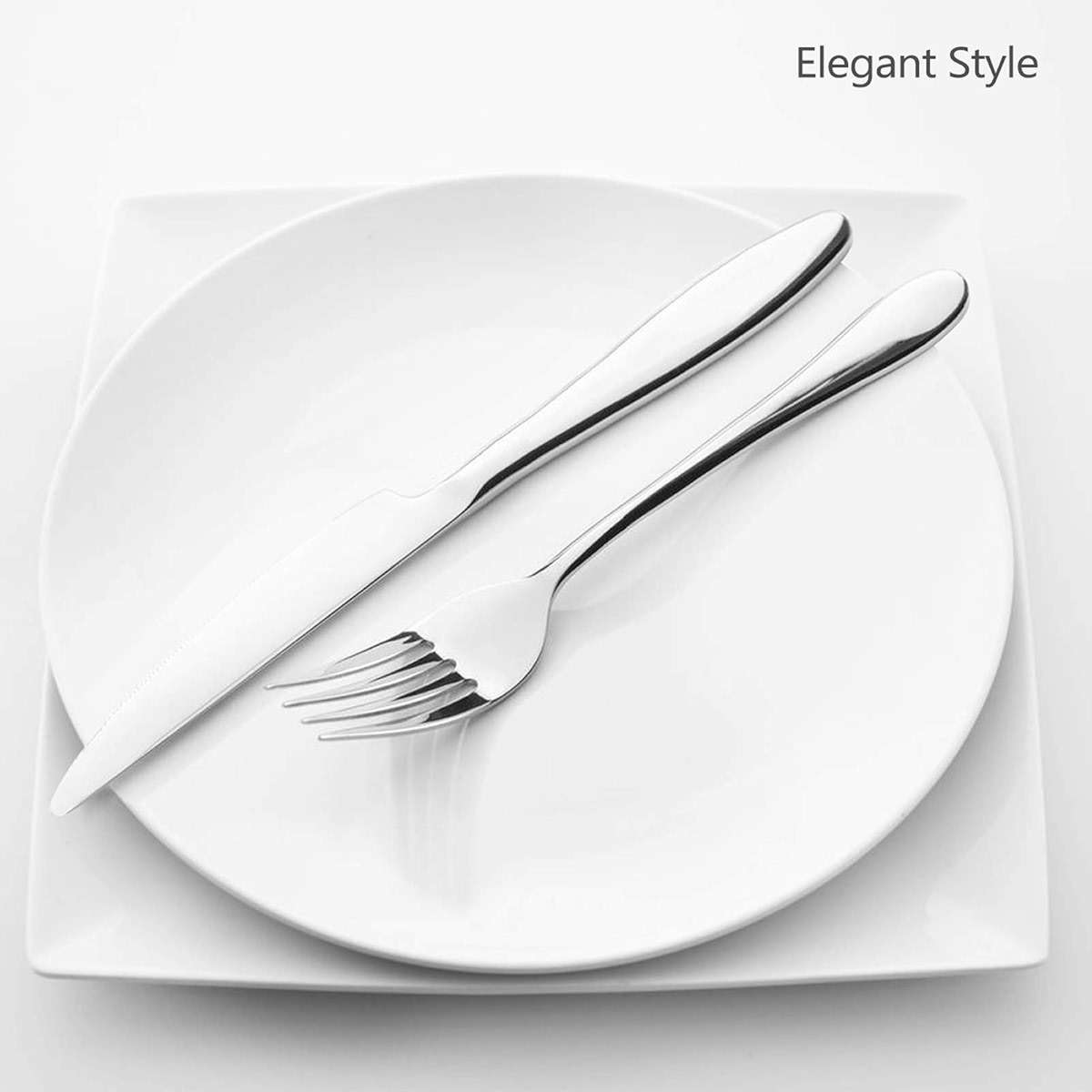 HaWare 40-Piece Silverware Set, Stainless Steel Flatware Service for 8, Modern Tableware Cutlery for Home, Elegant Eating Utensils Include Knives/Spoons/Forks, Mirror Polished, Dishwasher Safe - Image 4