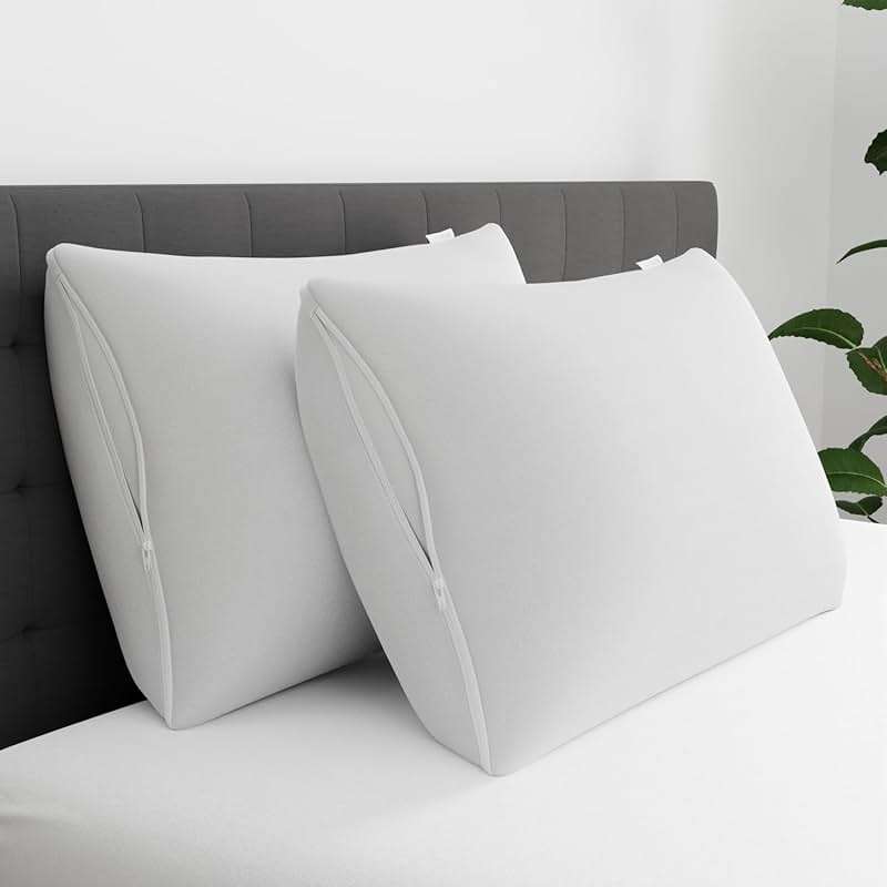 Set of 4 Standard/Queen AllerEase Pillow Protectors - Moisture Wicking, Advanced Allergy Protection - Premium Polyester, Zippered Protectors - Image 2