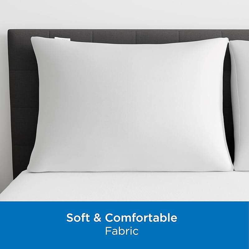 Set of 4 Standard/Queen AllerEase Pillow Protectors - Moisture Wicking, Advanced Allergy Protection - Premium Polyester, Zippered Protectors - Image 5