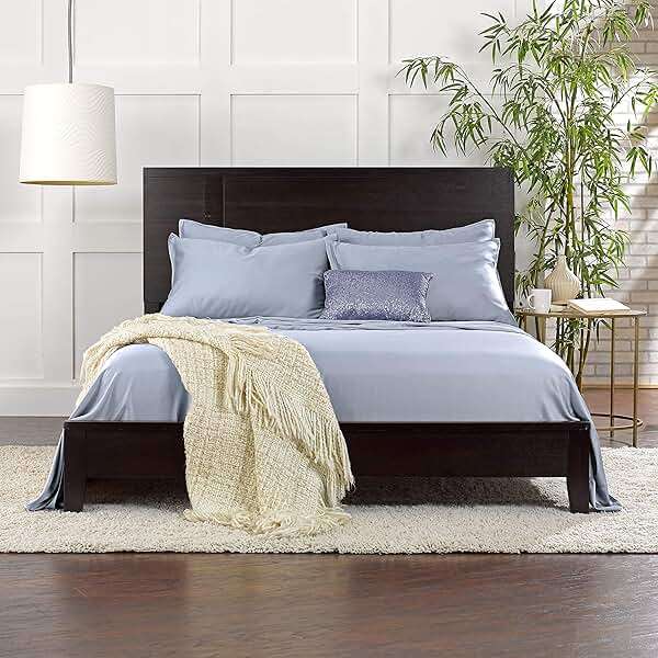 Pure Bamboo Queen Sheets, Genuine 100% Organic Viscose Derived from Bamboo Bed Sheet Set, Luxuriously Soft & Cooling, Double Stitching, 2 Year Quality Promise (Queen, Sterling Blue) - Image 7