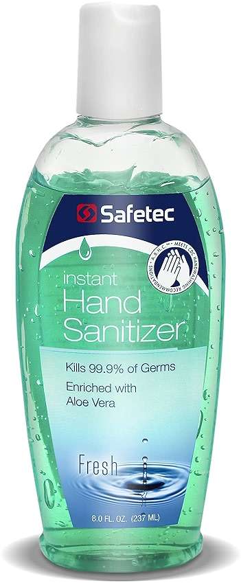 Safetec Hand Sanitizer Fresh Scent, 8 oz. squeeze bottle (24 bottles/case) - Image 2