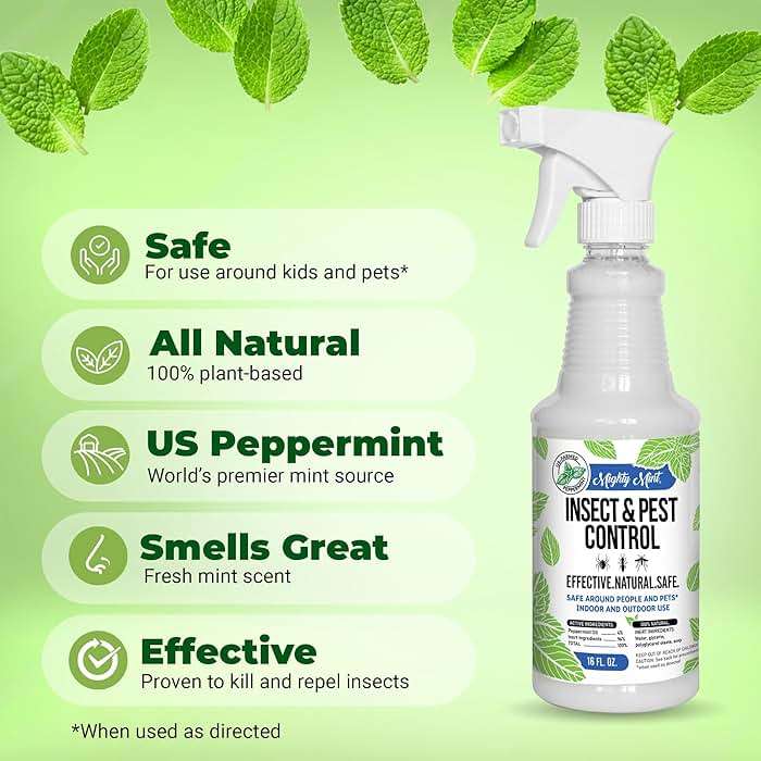 Mighty Mint Peppermint Oil Insect Repellent Spray – Indoor & Outdoor Bug Control for Spiders, Ants, Roaches, and More – Plant-Based, Extra-Strong Formula - 16 oz - Image 4