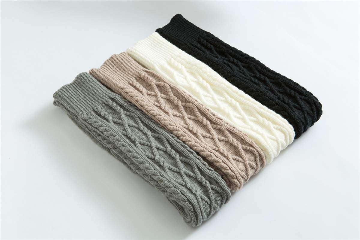 Leoparts Cable Knit Thigh High Socks for Women Over the Knee Boot Socks Extra Long Leg Warmer Winter Stockings - Image 5