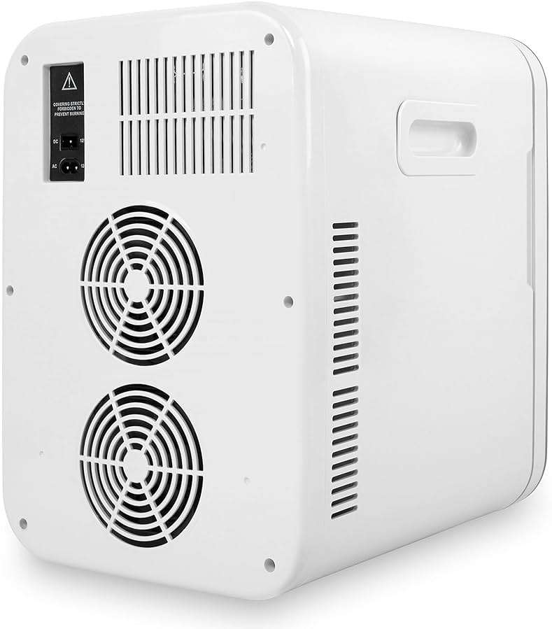 Cooluli 20L Mini Fridge For Bedroom - Car, Office Desk & College Dorm Room Glass Front Digital Temperature Control 12v Small Refrigerator for Food, Drinks, Skin Care, Beauty Breast Milk (Blue) - Image 7