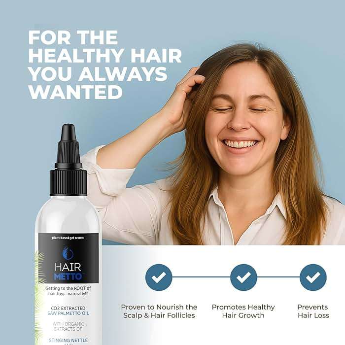 HAIRMETTO Saw Palmetto Extract Serum for Hair Loss, Hair Growth Serum with Stinging Nettle, Rosemary Oils and Peppermint Scent, Hair Serum for Men and Women - 4oz (118ml) - Image 7