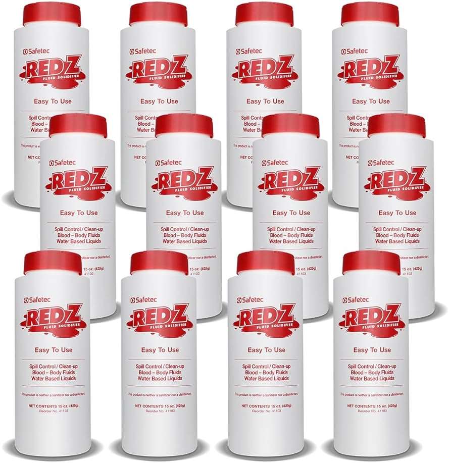 Safetec Red Z Spill Control Solidifier, 15 oz. shaker top bottle (12 bottles/case) - Image 2