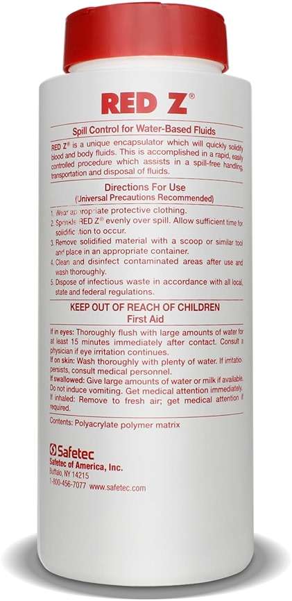 Safetec Red Z Spill Control Solidifier, 15 oz. shaker top bottle (12 bottles/case) - Image 4