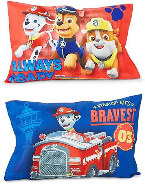 Paw Patrol Calling All Pups 4 Piece Toddler Bedding Set – Includes Comforter, Sheet Set – Fitted + Top Sheet + Reversible Pillowcase for Boys Bed, Blue - Image 4