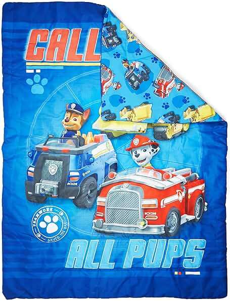 Paw Patrol Calling All Pups 4 Piece Toddler Bedding Set – Includes Comforter, Sheet Set – Fitted + Top Sheet + Reversible Pillowcase for Boys Bed, Blue - Image 5