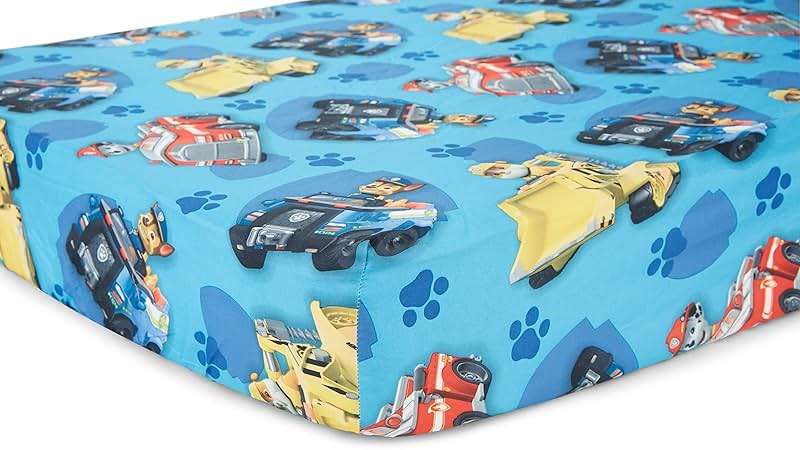 Paw Patrol Calling All Pups 4 Piece Toddler Bedding Set – Includes Comforter, Sheet Set – Fitted + Top Sheet + Reversible Pillowcase for Boys Bed, Blue - Image 6