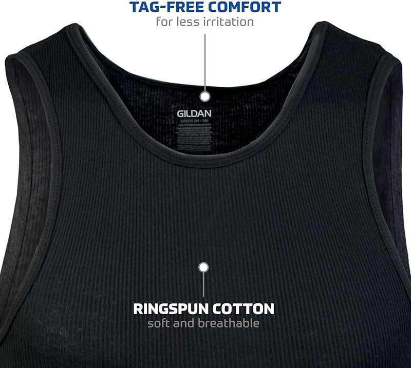 Gildan Men's A-Shirts Tanks Multipack - Image 3