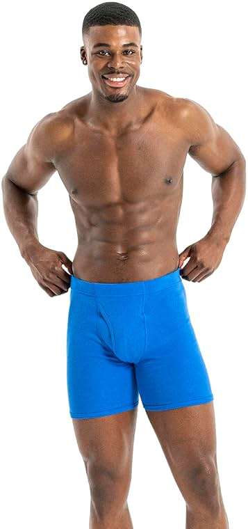 Gildan Men's Underwear Covered Waistband Boxer Briefs, Multipack - Image 6