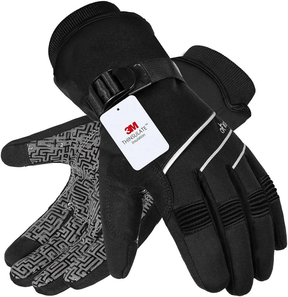 MOREOK Waterproof & Windproof -30°F Winter Gloves for Men/Women, 3M Thinsulate Thermal Gloves Touch Screen Warm Gloves for Skiing,Cycling,Motorcycle,Running - Image 1