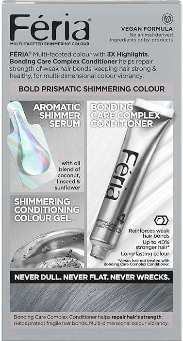 L'Oreal Paris Feria Multi-Faceted Shimmering Permanent Hair Color, Smokey Silver, Pack of 1 Hair Dye Kit - Image 3