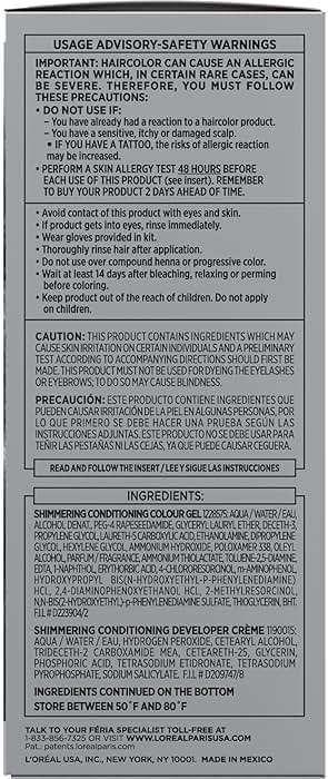 L'Oreal Paris Feria Multi-Faceted Shimmering Permanent Hair Color, Smokey Silver, Pack of 1 Hair Dye Kit - Image 7