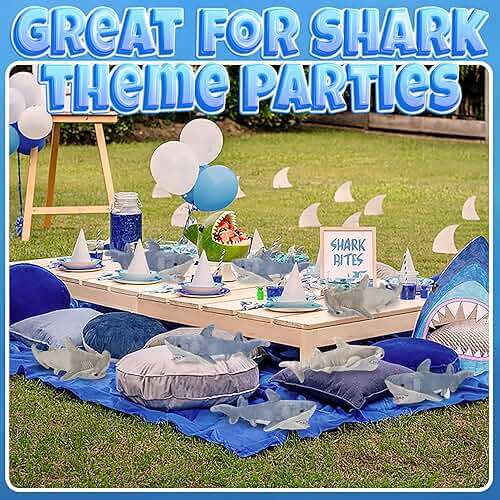 Bedwina Stuffed Animal Sharks - Pack of 2 Large, 14 inch Mako & 13 inch Hammerhead Plush Shark Toys, Stuff Animals Toy, for Baby Toddlers & Kids - Image 4