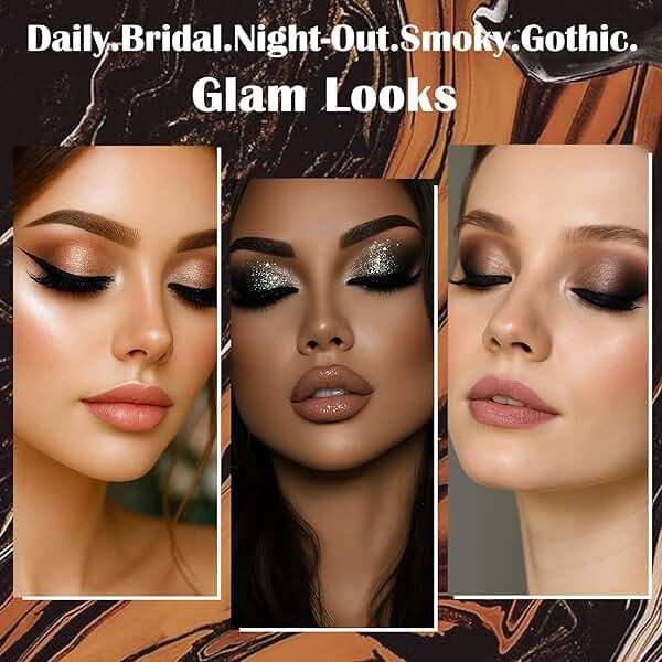 Matte Eyeshadow Palette Pro 18 Colors Pigmented Shimmer Glitter Eye Shadow Palette, Long Lasting Waterproof Dark Smokey Powder Cosmetics Pallet Halloween Valentine Gift Makeup Kit (01# Seductress) - Image 7