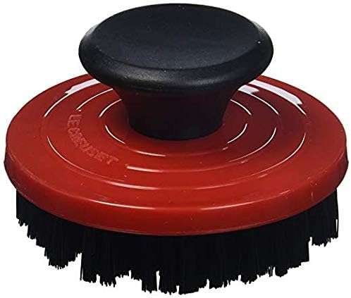 Le Creuset 2-Piece Cleaning Set, Nylon Brush Kitchen Product, 3.25", Cerise with Enameled Cast Iron 8.45 fl. oz. Cookware Cleaner - Image 4