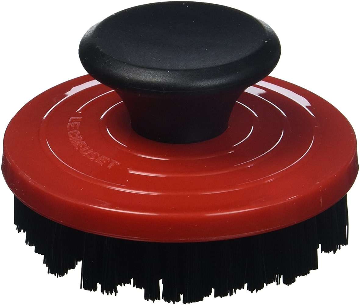 Le Creuset 2-Piece Cleaning Set, Nylon Brush Kitchen Product, 3.25", Cerise with Enameled Cast Iron 8.45 fl. oz. Cookware Cleaner - Image 6