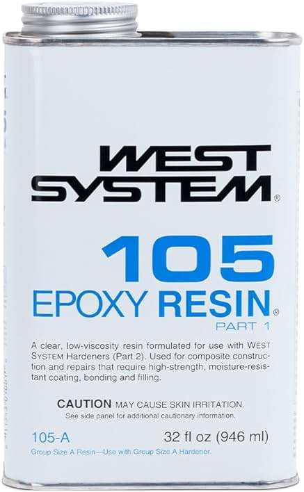 WEST SYSTEM 105A Epoxy Resin (32 fl oz) Bundle with 205A Fast Epoxy Hardener (7 fl oz) and 300 Mini Pumps Epoxy Metering 3-Pack Pump Set (3 Items) - Image 2