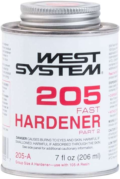 WEST SYSTEM 105A Epoxy Resin (32 fl oz) Bundle with 205A Fast Epoxy Hardener (7 fl oz) and 300 Mini Pumps Epoxy Metering 3-Pack Pump Set (3 Items) - Image 3