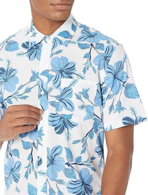Amazon Essentials Men's Short-Sleeve Button-Down Print Shirt - Image 4