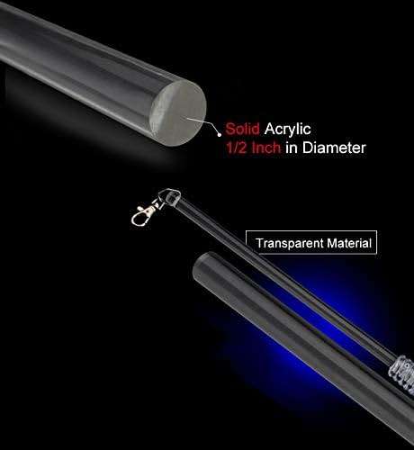 2 Pack 36 Inch Universal Drapery Pull Rod Invisible Clear Curtain Wand for Easier Opening and Back (Acrylic, 36") - Image 4
