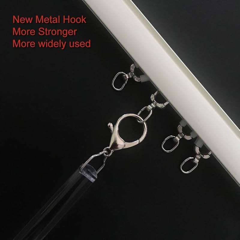 2 Pack 36 Inch Universal Drapery Pull Rod Invisible Clear Curtain Wand for Easier Opening and Back (Acrylic, 36") - Image 5