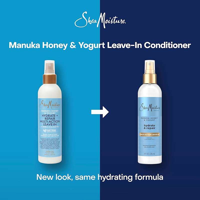Shea Moisture Multi-Action Leave-In Conditioner Manuka Honey And Yogurt For Damaged Hair Sulfate Free Conditioner Spray 8 Oz | SheaMoisture - Image 3
