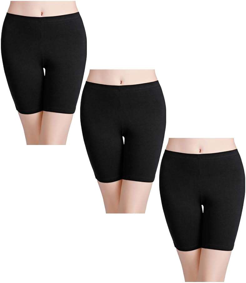 wirarpa Women's Anti Chafing Cotton Underwear Boy Shorts Long Leg Boyshorts Panties 3 Pack - Image 1