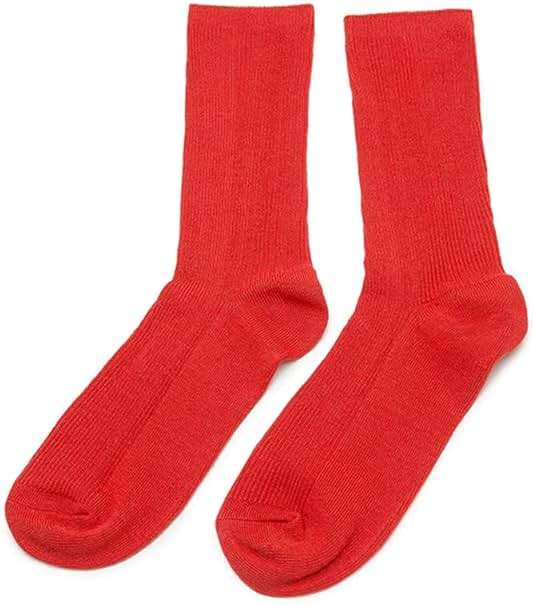 Remorty Womens Colorful Basic Sock -Unique Knit Cotton Crew Socks 3 Pack - Image 5