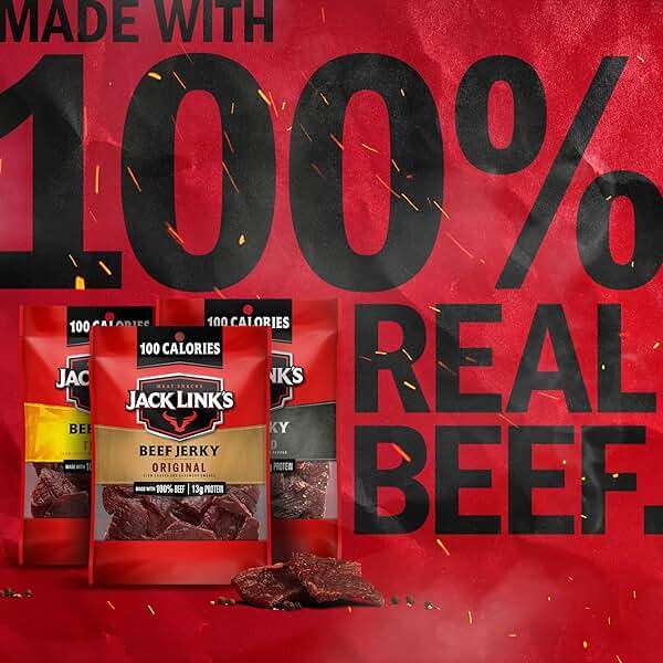 Jack Link's Beef Jerky Variety Pack – Includes Original, Teriyaki and Peppered Jerky, Bulk Protein Snack Pack, Good Source of Protein, Meat Snacks Made with 100% Beef – 1.25 Oz (Pack of 15) - Image 3