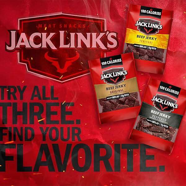 Jack Link's Beef Jerky Variety Pack – Includes Original, Teriyaki and Peppered Jerky, Bulk Protein Snack Pack, Good Source of Protein, Meat Snacks Made with 100% Beef – 1.25 Oz (Pack of 15) - Image 5