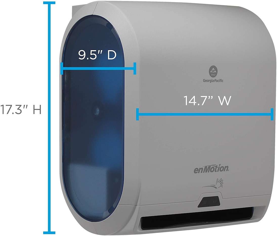 enMotion Georgia‑Pacific (by GP PRO) 10 in Automated Touchless Paper Towel Dispenser, Gray, 59460A - Image 2