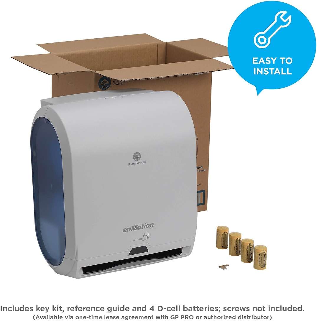 enMotion Georgia‑Pacific (by GP PRO) 10 in Automated Touchless Paper Towel Dispenser, Gray, 59460A - Image 5