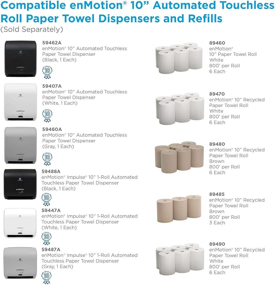 enMotion Georgia‑Pacific (by GP PRO) 10 in Automated Touchless Paper Towel Dispenser, Gray, 59460A - Image 7