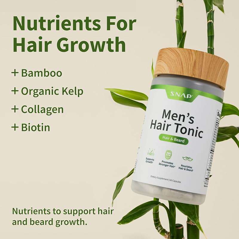 Hair Growth Supplement - Promotes Hair Regrowth, Stops Hair Loss & Boosts Beard Growth with Biotin, Kelp, Bamboo & More for Skin, Nails & Hair (60 Capsules) - Image 6