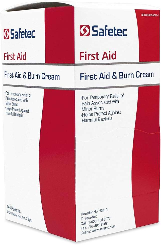 Safetec 267479 First Aid and Burn Cream, Pack of 144 - Image 1