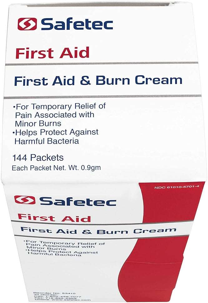 Safetec 267479 First Aid and Burn Cream, Pack of 144 - Image 3