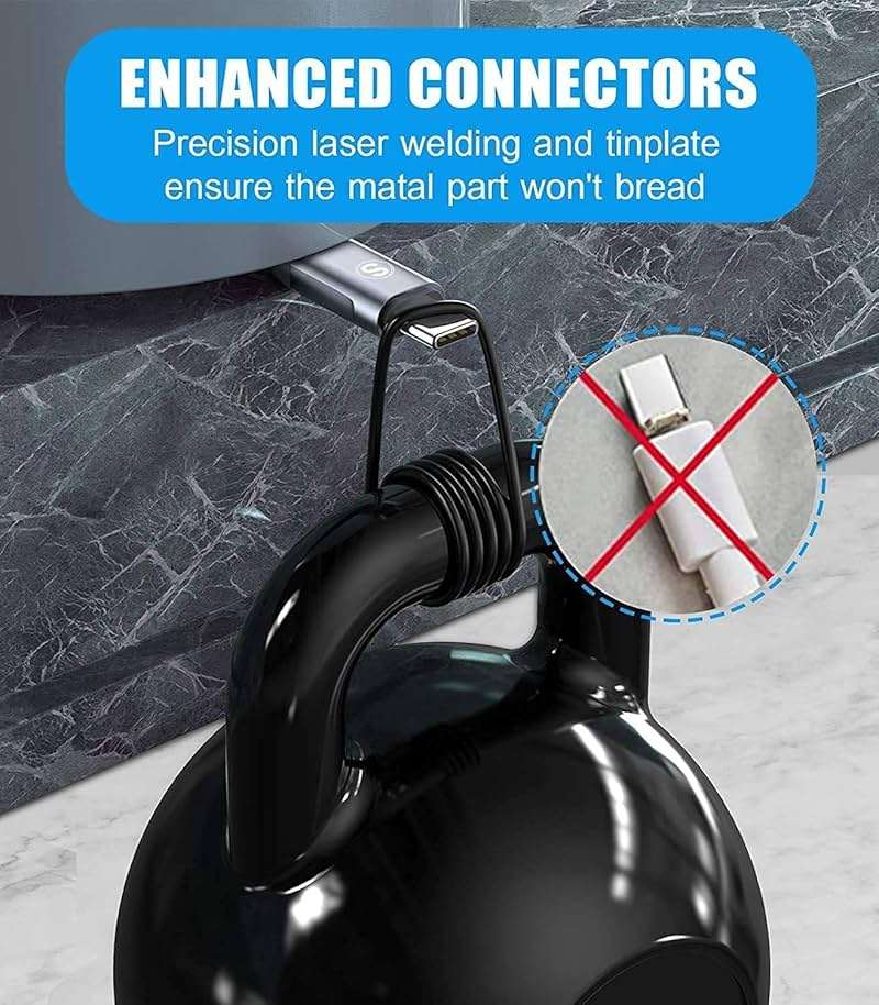 sweguard USB Type C Charger Cable [3-Pack,10ft+6.6ft+3.3ft] iPhone 15 Charger Nylon Braided Cord for iPhone 15 Pro Max Samsung Galaxy S23 S22 S21 S20 S10 S9 Note 20 10 Flip A53 A54 Pixel LG Moto PS5 - Image 7