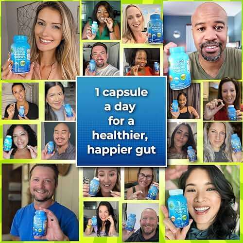 Probiotics with Digestive Enzymes and Prebiotic for Women and Men - 3-In-1 Vegan Probiotic Prebiotic Multi Enzyme Complex for Gut Health - Maximum Absorption Delayed-Release Capsules - Image 7
