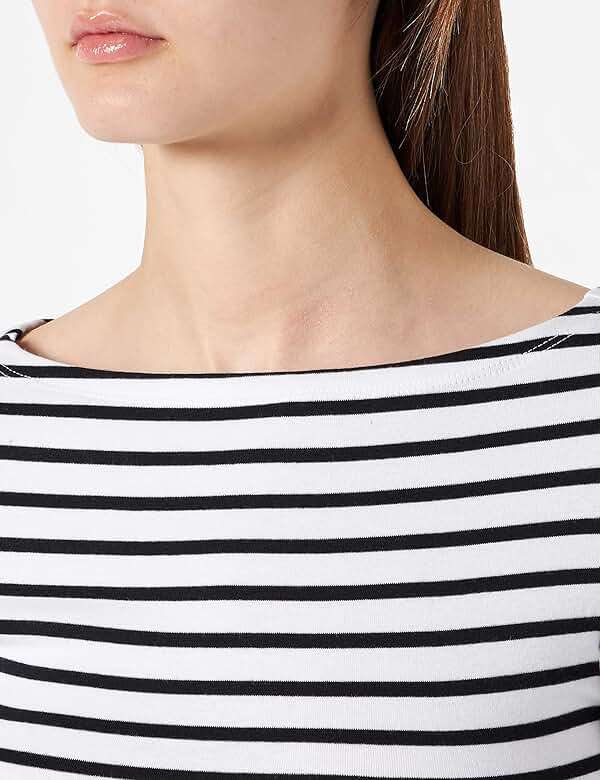 Amazon Essentials Women's Slim-Fit 3/4 Sleeve Boat Neck Cotton Modal Micro Rib T-Shirt - Image 4