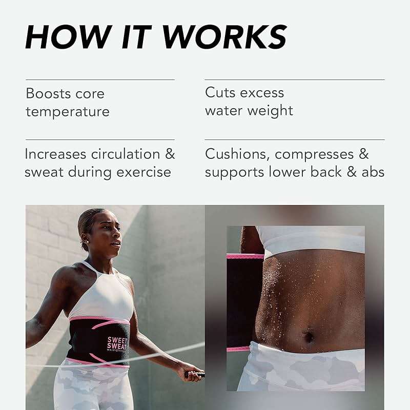 Sports Research Sweet Sweat Waist Trimmer (Core Series) - Premium Sweat Enhancing Fitness Band for Women & Men - Image 8
