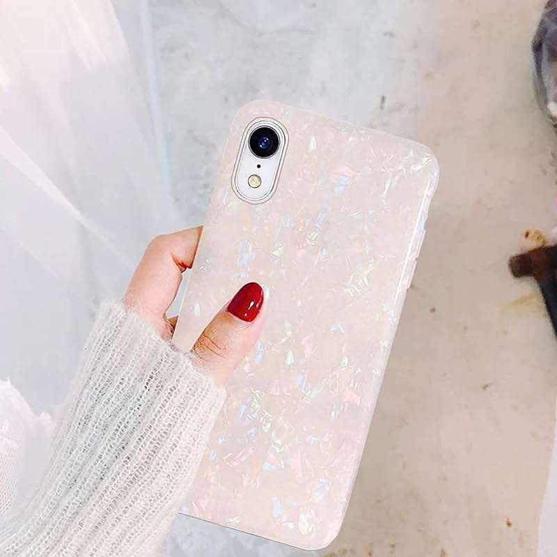 J.west iPhone XR Case 6.1-inch, Luxury Opal Pearly Thinfoil Design Ultra Slim Thin Flexible Bumper Soft Rubber TPU Silicone Protective Phone Case Cover for Girls Womens (Colorful) - Image 3