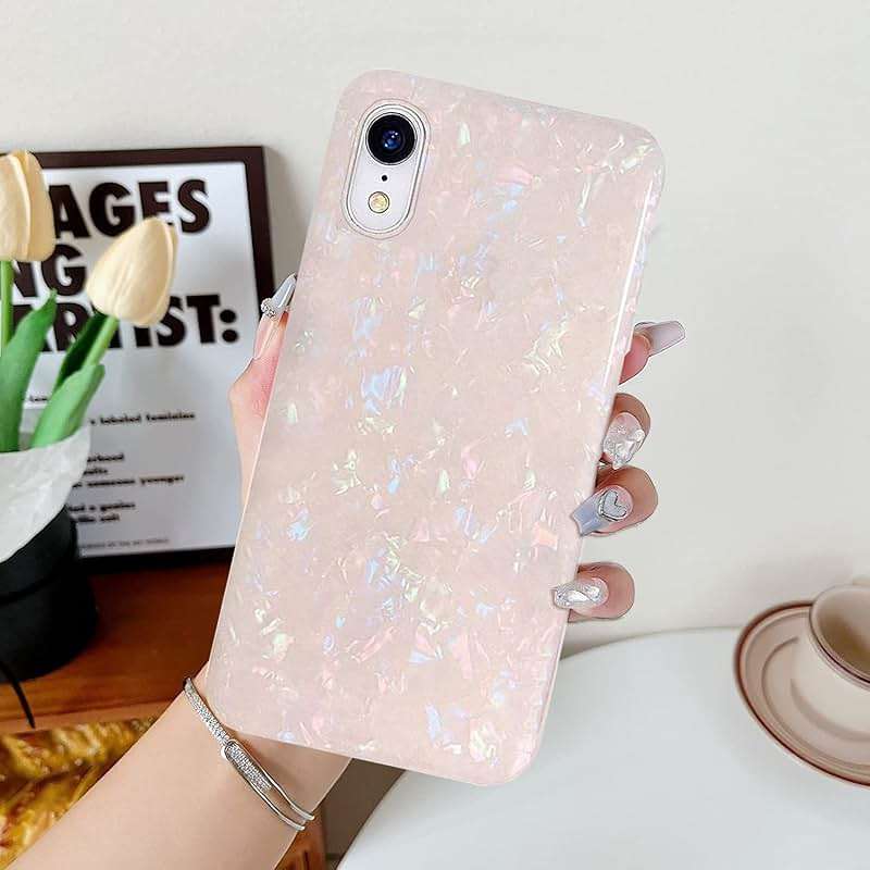 J.west iPhone XR Case 6.1-inch, Luxury Opal Pearly Thinfoil Design Ultra Slim Thin Flexible Bumper Soft Rubber TPU Silicone Protective Phone Case Cover for Girls Womens (Colorful) - Image 6