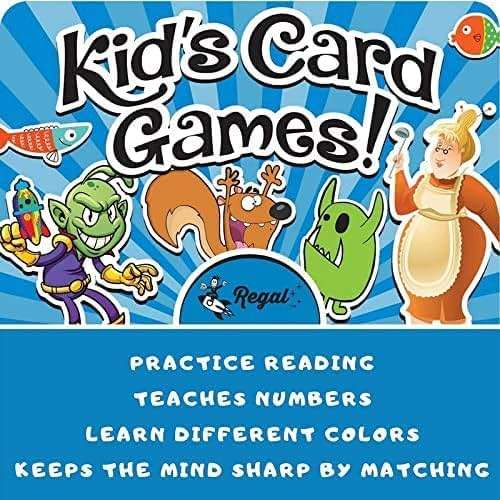 Regal Games Card Games for Kids - Go Fish, Crazy 8's, Old Maid, Slap Jack, Garbage Monster, War - Simple & Fun Classic Family Table Games - Games May Vary (6 Set) - Image 7